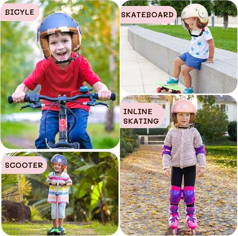 Kids 3/4 Open Face Hace-stycle Beachs for 4-15 years ، Houth Child Bike Bike ATV ATV ، خوذات نصف خفيفة الوزن للدراجة الكهربائية فيسبا غو كارت 4 ويلر ، معتمدة in Kuwait