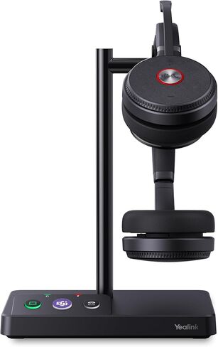 Yealink WH62 DECT Wireless Headset with DECT Base,525 Feet Range Teams/UC Zoom Certified Work Single ear Headset for Desk Phone and PC,Telephone Headset with Noise cancelling Mic,Ringer,13 H Talk Time in Saudi Arabia