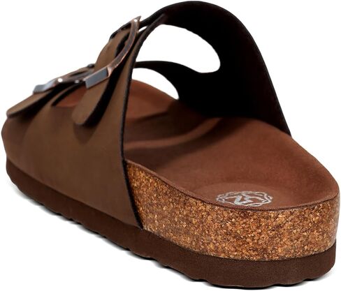 YZ Women's Cork Footbed Sandals Open Toe Slippers Adjustable Buckle Flat Sandals + Comfort Slip-On Shoes in Kuwait