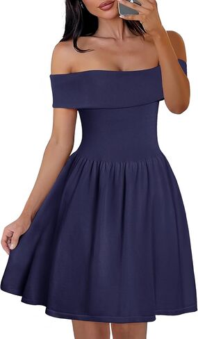 Merokeety Women's Summer Off Counter Mini Dresses 2025 Flex A Line Cocktail Party Dress in Kuwait