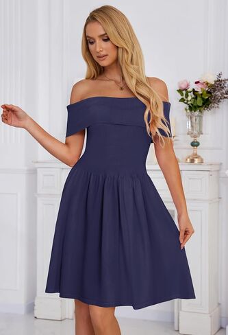Merokeety Women's Summer Off Counter Mini Dresses 2025 Flex A Line Cocktail Party Dress in Kuwait