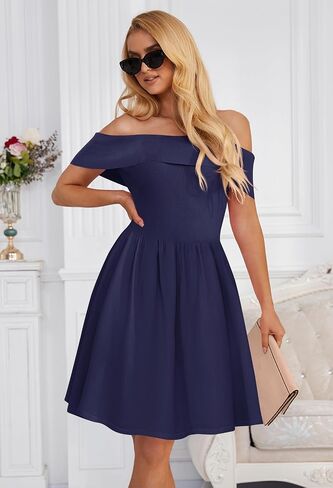Merokeety Women's Summer Off Counter Mini Dresses 2025 Flex A Line Cocktail Party Dress in Kuwait