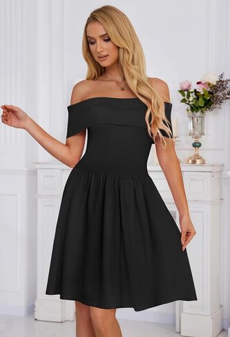 Merokeety Women's Summer Off Counter Mini Dresses 2025 Flex A Line Cocktail Party Dress in Saudi Arabia