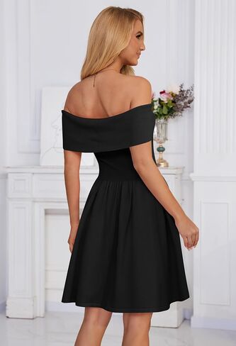 Merokeety Women's Summer Off Counter Mini Dresses 2025 Flex A Line Cocktail Party Dress in Saudi Arabia