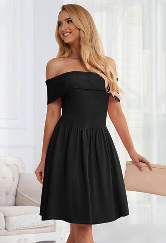 Merokeety Women's Summer Off Counter Mini Dresses 2025 Flex A Line Cocktail Party Dress in Saudi Arabia