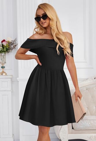 Merokeety Women's Summer Off Counter Mini Dresses 2025 Flex A Line Cocktail Party Dress in Saudi Arabia