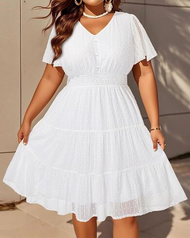 Pinup Fashion Plus Size Summer Dresses-Casual Graduation Beach Sundress Vacation Easter Short Dress in Saudi Arabia
