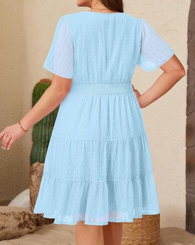 Pinup Fashion Plus Size Summer Dresses-Casual Graduation Beach Sundress Vacation Easter Short Dress in Saudi Arabia