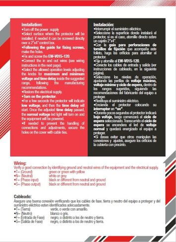 Voltage Surge Protector for AIR Conditioner Inverter 115V – 50/60Hz Single Phase (EW-V015-120) in Saudi Arabia