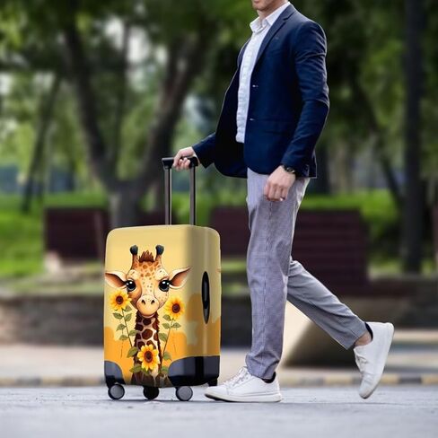 Sea Otter Travel Luggage Cover Protector Suitcase Case Fit 18 19 20 21 Inch Durable Luggages Covers Washable Baggage Bag Trunk Case Holiday Travel Business in Kuwait