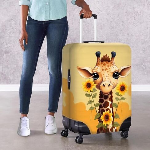 Sea Otter Travel Luggage Cover Protector Suitcase Case Fit 18 19 20 21 Inch Durable Luggages Covers Washable Baggage Bag Trunk Case Holiday Travel Business in Kuwait