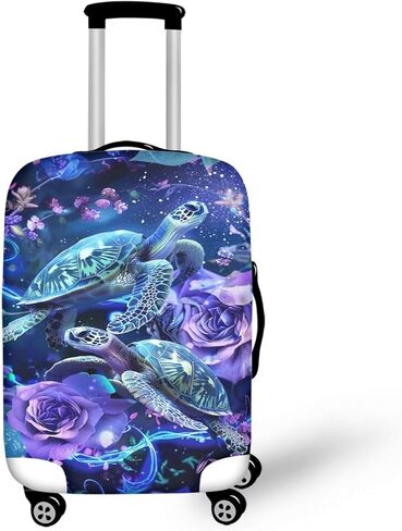 Sea Otter Travel Luggage Cover Protector Suitcase Case Fit 18 19 20 21 Inch Durable Luggages Covers Washable Baggage Bag Trunk Case Holiday Travel Business in Kuwait