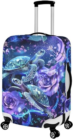 Sea Otter Travel Luggage Cover Protector Suitcase Case Fit 18 19 20 21 Inch Durable Luggages Covers Washable Baggage Bag Trunk Case Holiday Travel Business in Kuwait