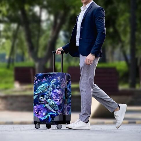 Sea Otter Travel Luggage Cover Protector Suitcase Case Fit 18 19 20 21 Inch Durable Luggages Covers Washable Baggage Bag Trunk Case Holiday Travel Business in Kuwait