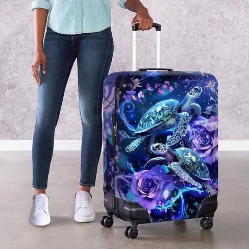 Sea Otter Travel Luggage Cover Protector Suitcase Case Fit 18 19 20 21 Inch Durable Luggages Covers Washable Baggage Bag Trunk Case Holiday Travel Business in Kuwait