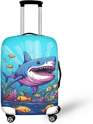 Sea Otter Travel Luggage Cover Protector Suitcase Case Fit 18 19 20 21 Inch Durable Luggages Covers Washable Baggage Bag Trunk Case Holiday Travel Business in Kuwait