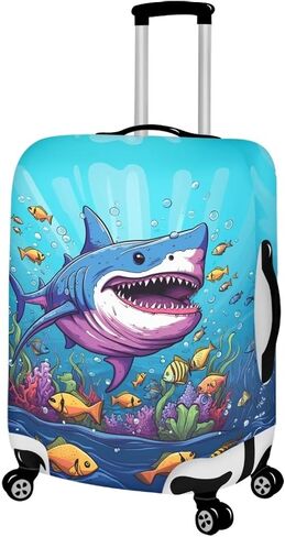 Sea Otter Travel Luggage Cover Protector Suitcase Case Fit 18 19 20 21 Inch Durable Luggages Covers Washable Baggage Bag Trunk Case Holiday Travel Business in Kuwait