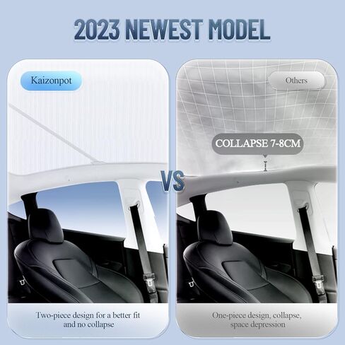 Kaizonpot Roof Sunshade for Tesla Model Y 2023 Sunrack Shade for Model y Glass Roof Cover Sun Coptory for Summer Use in Kuwait