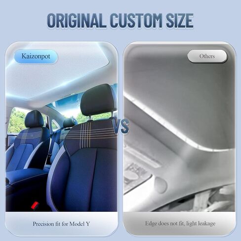 Kaizonpot Roof Sunshade for Tesla Model Y 2023 Sunrack Shade for Model y Glass Roof Cover Sun Coptory for Summer Use in Kuwait