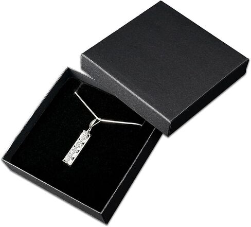 TheDisplayGuys - 24-Pack Cardboard Kraft Paper Jewelry Gift Boxes w. Velvet Padding - Necklace/Pendant - Matte Black - #33 (3.5" x 3.5" x 1.0") in Saudi Arabia