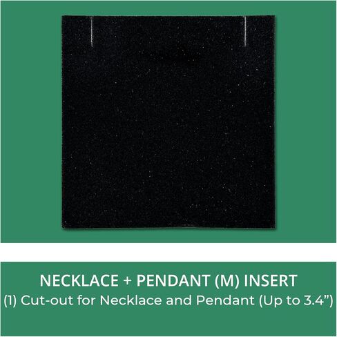 TheDisplayGuys - 24-Pack Cardboard Kraft Paper Jewelry Gift Boxes w. Velvet Padding - Necklace/Pendant - Matte Black - #33 (3.5" x 3.5" x 1.0") in Saudi Arabia