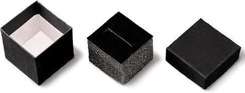 TheDisplayGuys - 24-Pack Cardboard Kraft Paper Jewelry Gift Boxes w. Velvet Padding - Necklace/Pendant - Matte Black - #33 (3.5" x 3.5" x 1.0") in Saudi Arabia