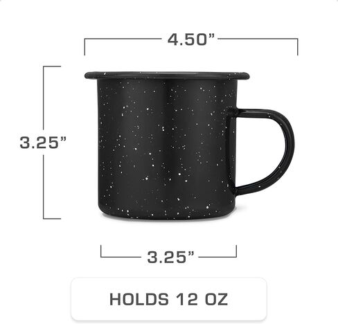 COLETTI Classic Percolator Coffee Pot & Enamel Mug Set — Camping Coffee Pot, Enamel Coffee Mug – Complete Nostalgic Bundle – German Imported Enamel Powder [Blue, 12 Cup] [12 oz, Set of 4] in Saudi Arabia