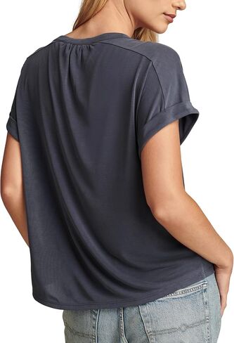 Lucky Brand Women's Sandwash Short Sleeve Button Front Top in Saudi Arabia