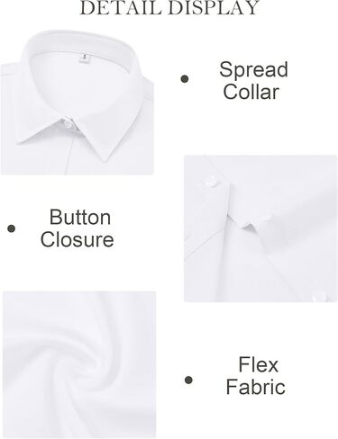 Button Down Shirts for Women Fitted Short Sleeve Dress Shirt Collared Blouses Work Tops Wrinkle Free in Saudi Arabia