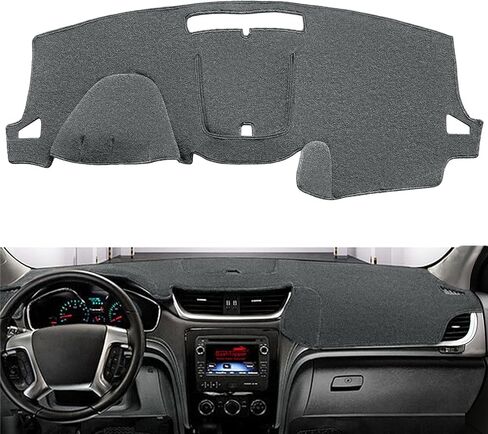 Dash Cover Mat Custom Fit for Chevrolet Chevy Traverse Without Head Up Display Dashboard Pad Cap Carpet Protector K279 (Black) in Saudi Arabia