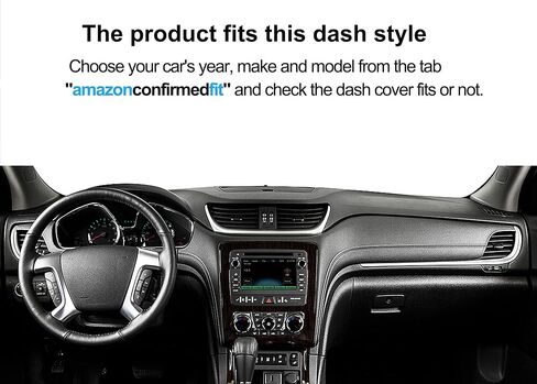 Dash Cover Mat Custom Fit for Chevrolet Chevy Traverse Without Head Up Display Dashboard Pad Cap Carpet Protector K279 (Black) in Saudi Arabia