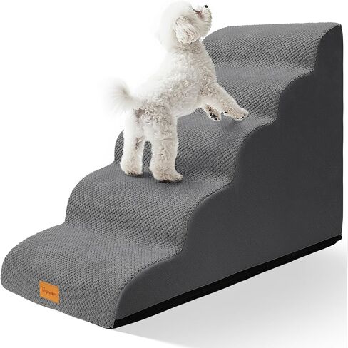 Topmart Dog Stairs for Small Dogs, 4-Step, 19.7"H, Dog Steps for High Beds Couches with All-Round Waterproof Cover, Non-Slip Sturdy Dog Ramp for Old Cats, Injured Pet in Kuwait