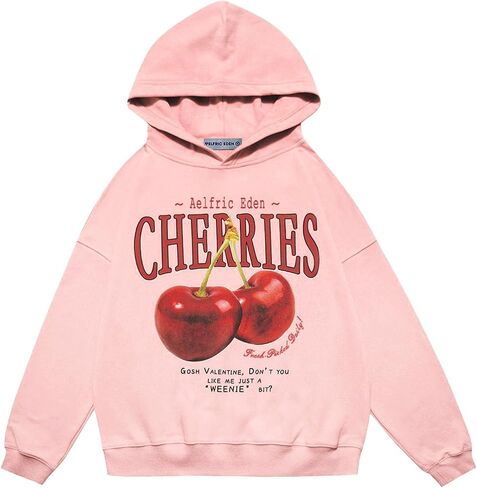 Aelfric Eden Cherry Graphic Hoodies Streetwear Hooded Sweatshirt Pullover Hip Hop Fashion Hoodies in Saudi Arabia