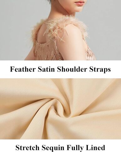 Exarus Girls Sequin Fringe Drage Farmling شرابة بلا أكمام in Kuwait