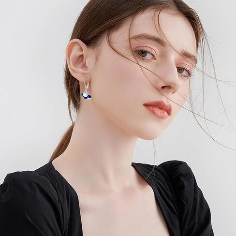 Animal Moonstone Earrings 925 Sterling Silver Earring Moonstone Leverback Earrings Jewelry Gifts for Women Mother's Day in Saudi Arabia