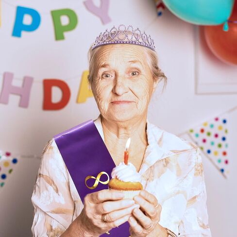 80th Birthday Sash and Tiara - Purple Tiara, 80th Birthday Gifts for Women, Decorations in Saudi Arabia
