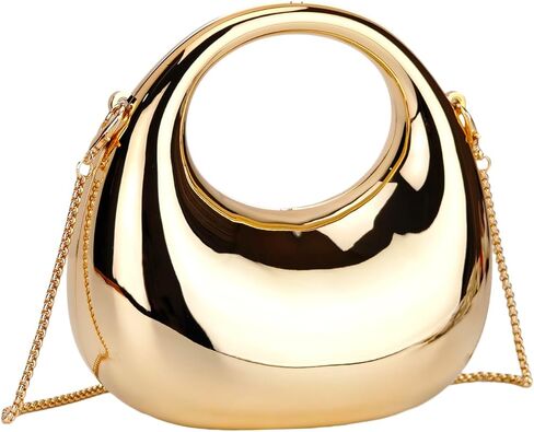 Women's Mini Crescent Acrylic Designer Luxury Bags Clutch Purse Bag Crossbody Shoulder Handbags With Chain in Kuwait