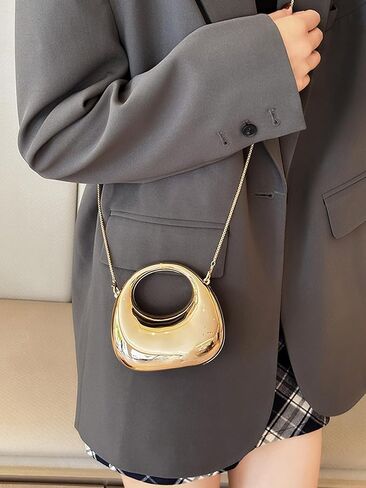 Women's Mini Crescent Acrylic Designer Luxury Bags Clutch Purse Bag Crossbody Shoulder Handbags With Chain in Kuwait