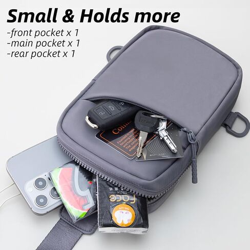 USHAKE Small Sling Bag for Women and Men, Water Resistant Crossbody Chest Bag Small Travel Bag for Casual, Travelling, Sport in Saudi Arabia