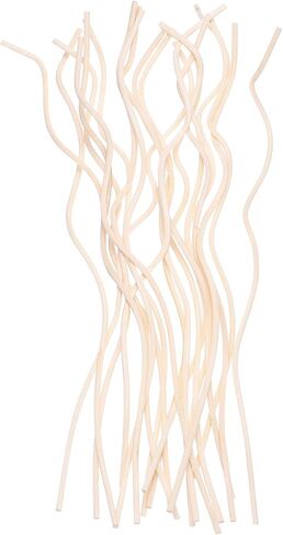 UXCELL 20PCS Wavy Rattan Reed Diffuser Sticks ، 28 سم/11 طبيعية خشبية من العطور الخشبية الموزع للتشويش بديل للمنزل ، غرفة نوم ، فندق ، مكتب ، ديكور رف الحمام (القهوة) in Kuwait