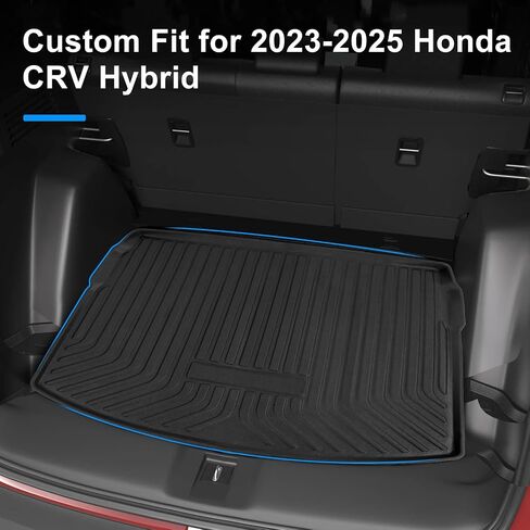 otoez Cargo Trunk Liner for Honda CRV 2023 2024 2025 Hybrid, TPE Rubber in Lower Position Rear Trunk Mat, All Weather Cargo Mat Custom Fit Honda CR-V 2023-2025 Accessories, Black in Kuwait