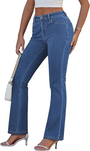 Pink Queen Women Bootcut Stretchy Jeans High Waisted Curvy Fit Trouser Pant in Saudi Arabia
