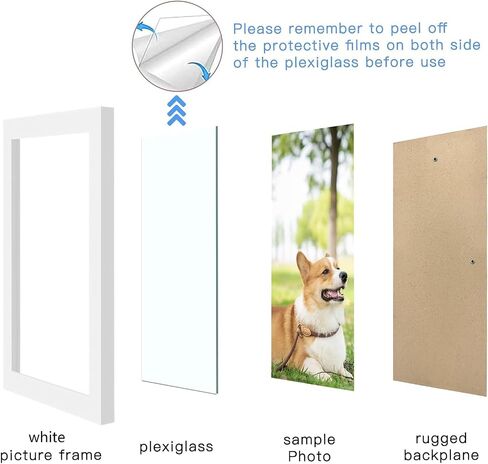 Picture Frames, Picture Collage Wall Decor 10 PCS, Gallery Wall Frame Set for Wall Mounting or Tabletop Display, Multi Sizes Including 8x10, 5x7, 4x6 Family Photo Frames White in Saudi Arabia