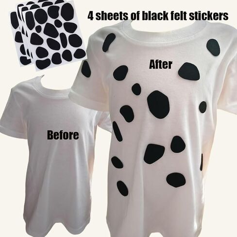 Dalmatian Costume Set with Dalmation Ears Headband Dalmatian Tail Choker Felt Stickers for Dalmation Party Dress Up in Kuwait