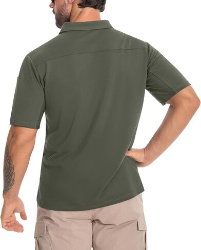 القمصان البولو التكتيكية للرجال القصيرة الأكمام الرياضية الجولف القميص الخفيف الأداء في الهواء الطلق قميص الرياضة in Kuwait