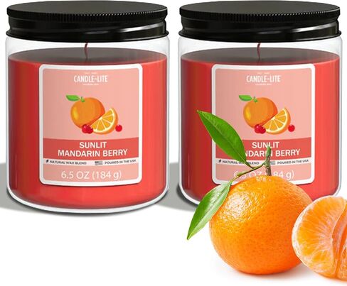 Candle-Lite Cinnamon Rolls Scented Candles Set, Aromatherapy, 2 Pack 6.5 oz Single-Wick Jar, 40 Hours of Burn Time, Perfect for Gifting and Celebration (Individual Box) in Saudi Arabia
