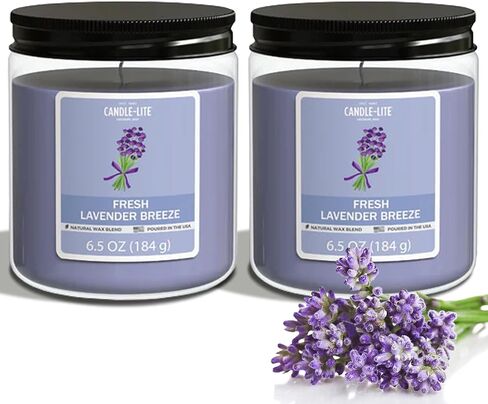 Candle-Lite Cinnamon Rolls Scented Candles Set, Aromatherapy, 2 Pack 6.5 oz Single-Wick Jar, 40 Hours of Burn Time, Perfect for Gifting and Celebration (Individual Box) in Saudi Arabia