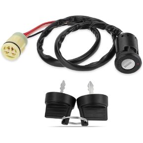 JAVIK Ignition Key Switch Fit for Honda Rubicon 500 520 2001-2024 Foreman 450 500 520 1998-2024 Rancher 350 400 420 Rincon 650 680 2003-2024,OEM#35100-HR6-A61 35100-HP0-A71