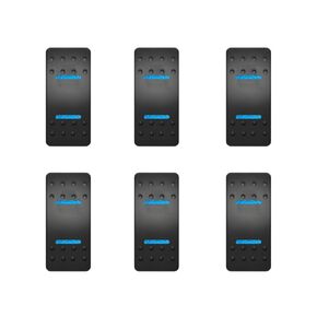 6 Pack Dual Red Lens Marine Boat Rocker Switch Cover Cap Replacement for Carling Actuator/Rocker Switch Dashboard, with Switch Sticker Label