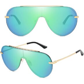 Chic Oversized Shield Sunglasses Womens Trendy, Designer Stylish UV Protection Sun Glasses Large Frame Shades in Kuwait